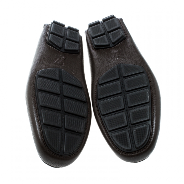 مملوكة مسبقًا Louis Vuitton Brown Leather Racetrack Loafers Size 41