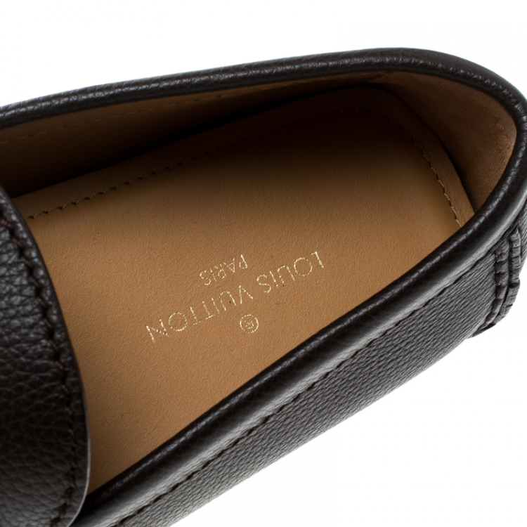 مملوكة مسبقًا Louis Vuitton Brown Leather Racetrack Loafers Size 41