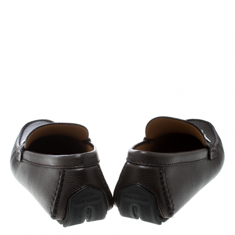 مملوكة مسبقًا Louis Vuitton Brown Leather Racetrack Loafers Size 41