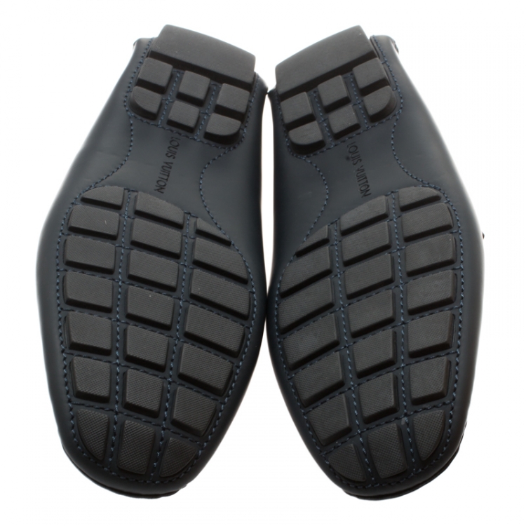 مملوكة مسبقًا Louis Vuitton Blue Leather Monte Carlo Loafers Size 40.5