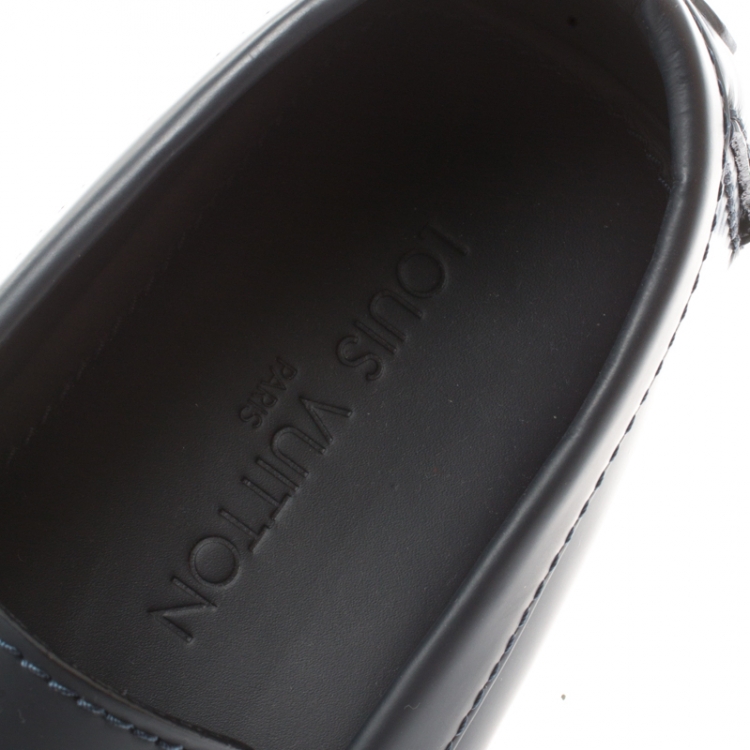 مملوكة مسبقًا Louis Vuitton Blue Leather Monte Carlo Loafers Size 40.5