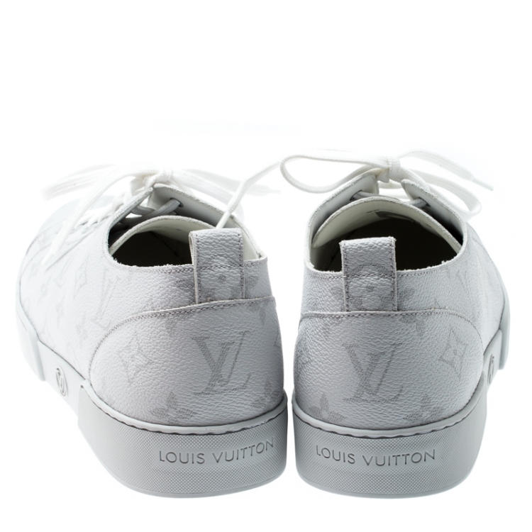 Pre Owned Louis Vuitton Off White Monogram Canvas Match Up Sneakers Size 43