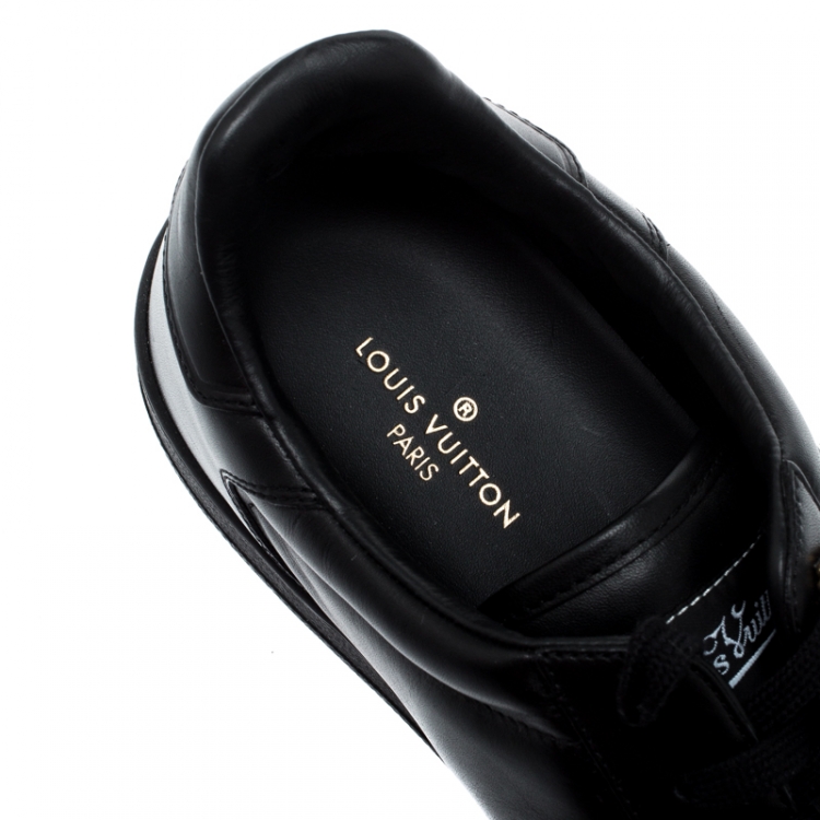 مملوكة مسبقًا Louis Vuitton Black Leather Rivoli Sneakers Size 44
