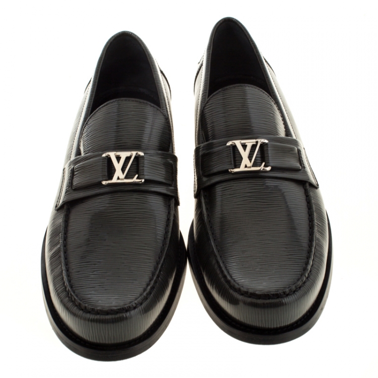 Pre Owned Louis Vuitton Grey Epi Leather Major Loafers Size 44