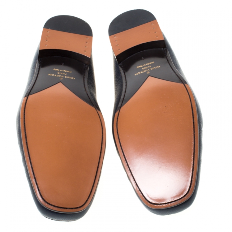 مملوكة مسبقًا Louis Vuitton Oxford Blue Leather Monte Carlo Loafers Size 43