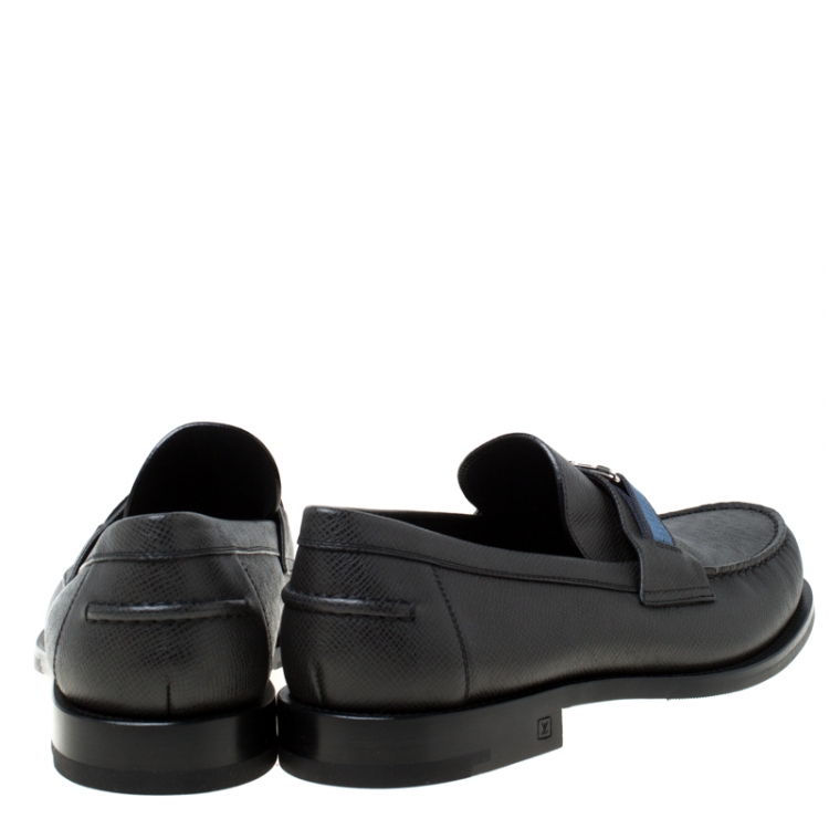 Pre Owned Louis Vuitton Dark Grey Loafers Size 44
