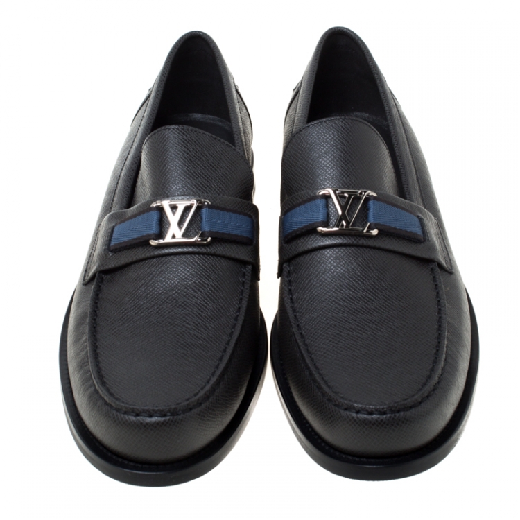 Pre Owned Louis Vuitton Dark Grey Loafers Size 44