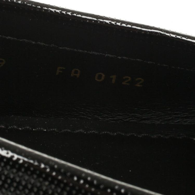 Pre Owned Louis Vuitton Black Patent Monte Carlo Loafers Size 43