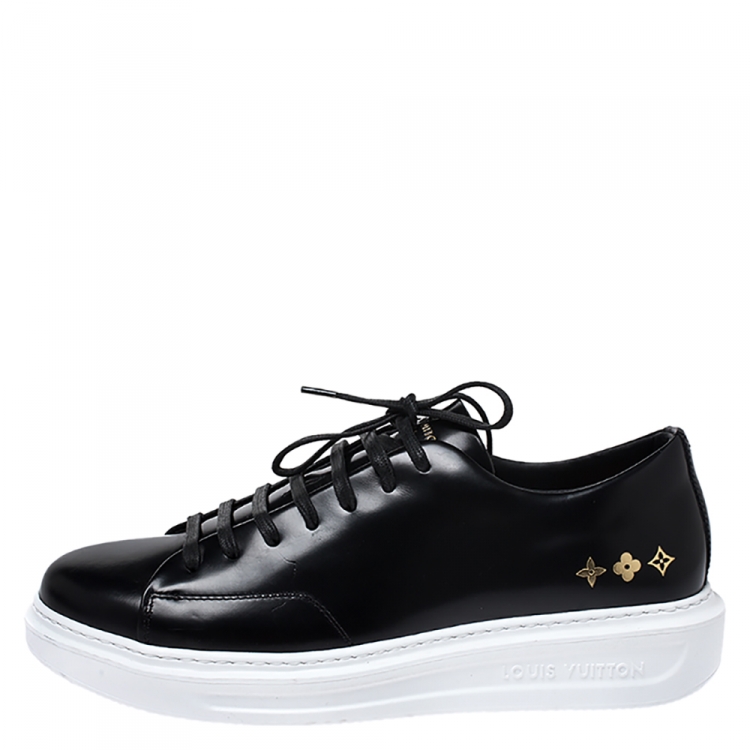 Louis Vuitton Men's Black Leather Beverly Hills Sneaker – Luxuria