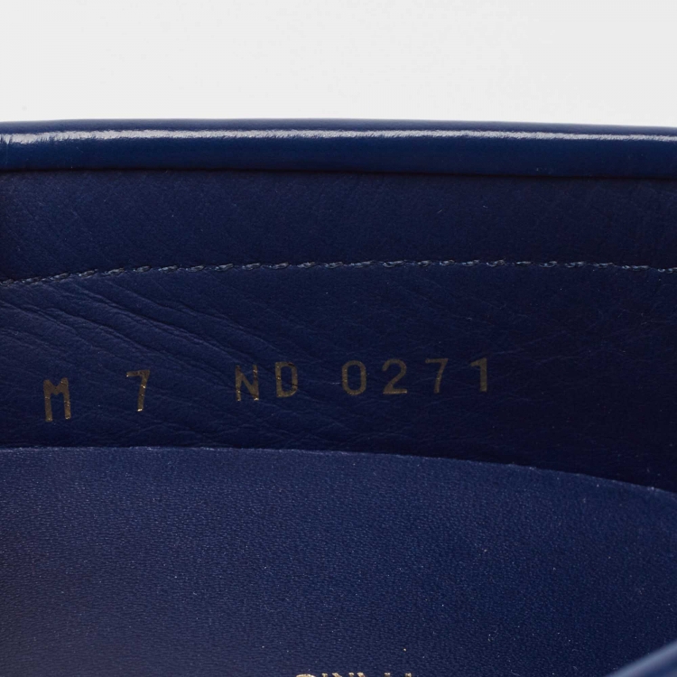 Pre Owned Louis Vuitton Blue Leather Monte Carlo Loafers Size 41