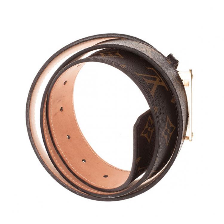 Pre Owned Louis Vuitton Monogram Canvas Inventeur Belt 95CM