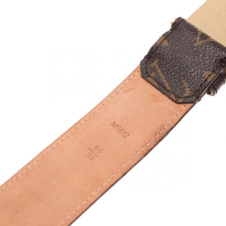 Pre Owned Louis Vuitton Monogram Canvas Inventeur Belt 95CM
