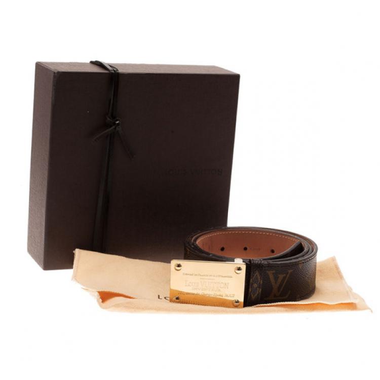 Pre Owned Louis Vuitton Monogram Canvas Inventeur Belt 95CM