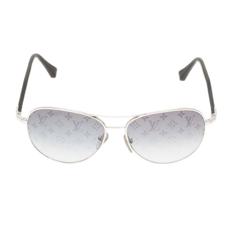 Pre Owned Louis Vuitton Silver Conspiration Pilote Aviators