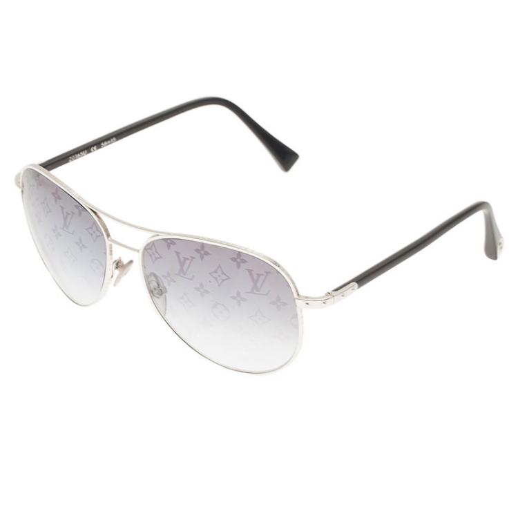 Pre Owned Louis Vuitton Silver Conspiration Pilote Aviators