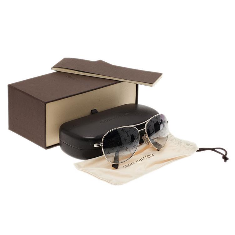 Pre Owned Louis Vuitton Silver Conspiration Pilote Aviators
