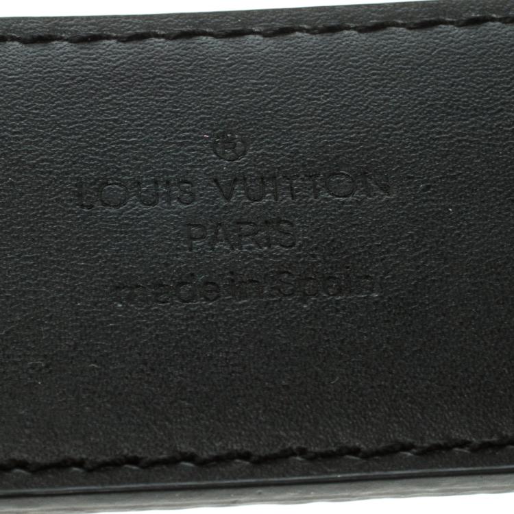 مملوكة مسبقًا Louis Vuitton Damier Graphite Canvas Initials Belt 95cm