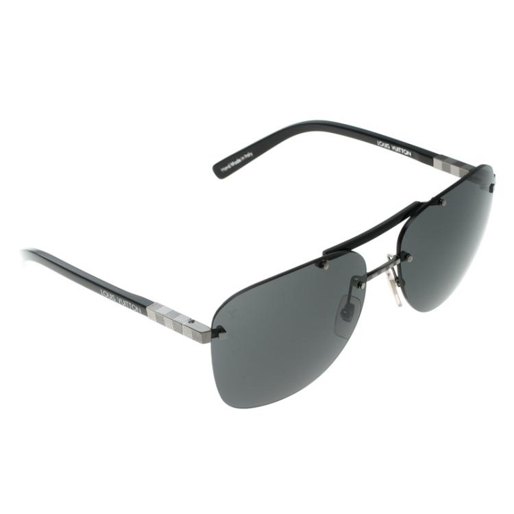 Black Louis Vuitton Attraction Pilot Aviator Sunglasses – Designer Revival