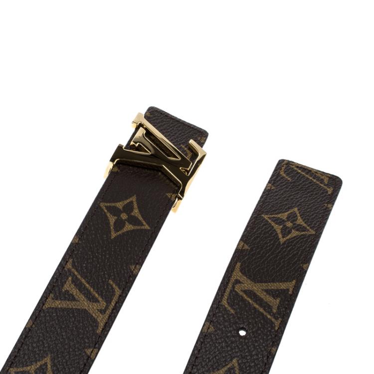 Pre Owned Louis Vuitton Monogram Canvas Initiales Belt 90cm
