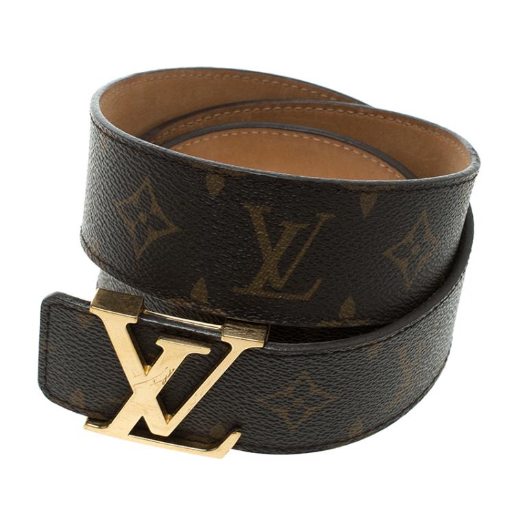Pre Owned Louis Vuitton Monogram Canvas Initiales Belt 95 cm