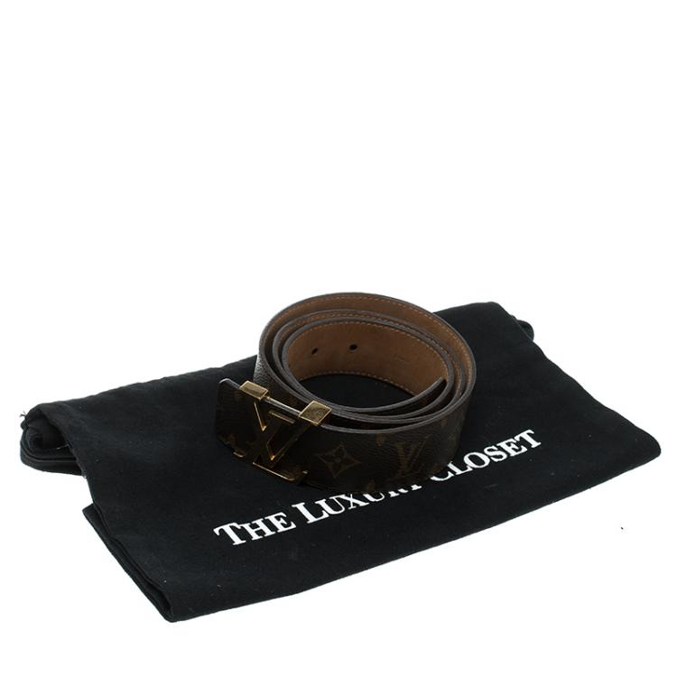 Pre Owned Louis Vuitton Monogram Canvas Initiales Belt 95 cm