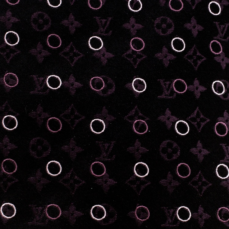 Louis Vuitton Burgundy Monogram Circles Silk Jacquard Tie Louis Vuitton