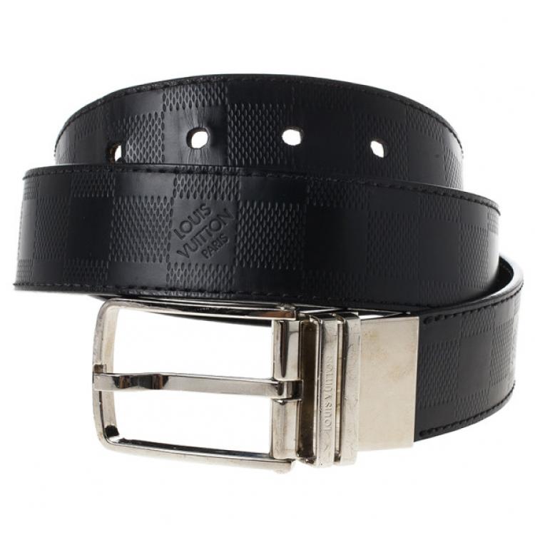 Louis Vuitton Damier Graphite Leather Boston Belt 90CM Louis