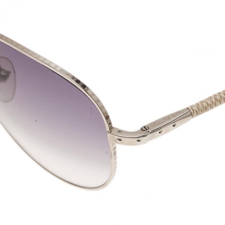 Pre Owned Louis Vuitton Damier Azure Conspration Pilote Aviators