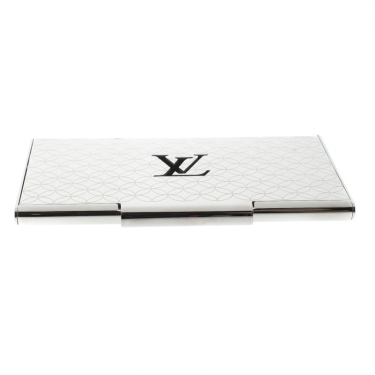 Pre Owned Louis Vuitton Champs-Elysées Laser Engraved Monogram Flower Card Holder