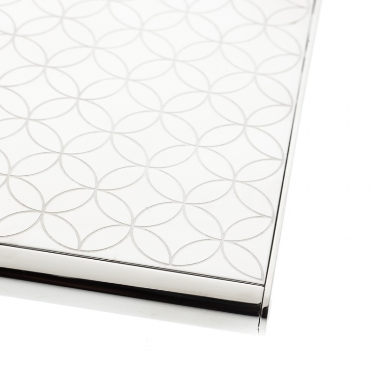 Pre Owned Louis Vuitton Champs-Elysées Laser Engraved Monogram Flower Card Holder