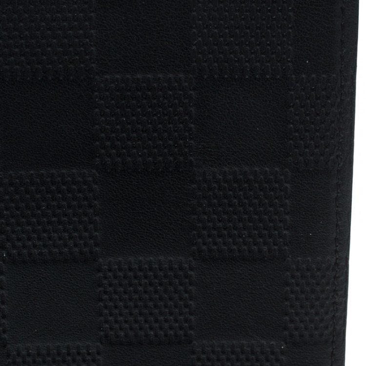 Pre Owned Louis Vuitton Black Damier Infini Leather Passport Cover 
