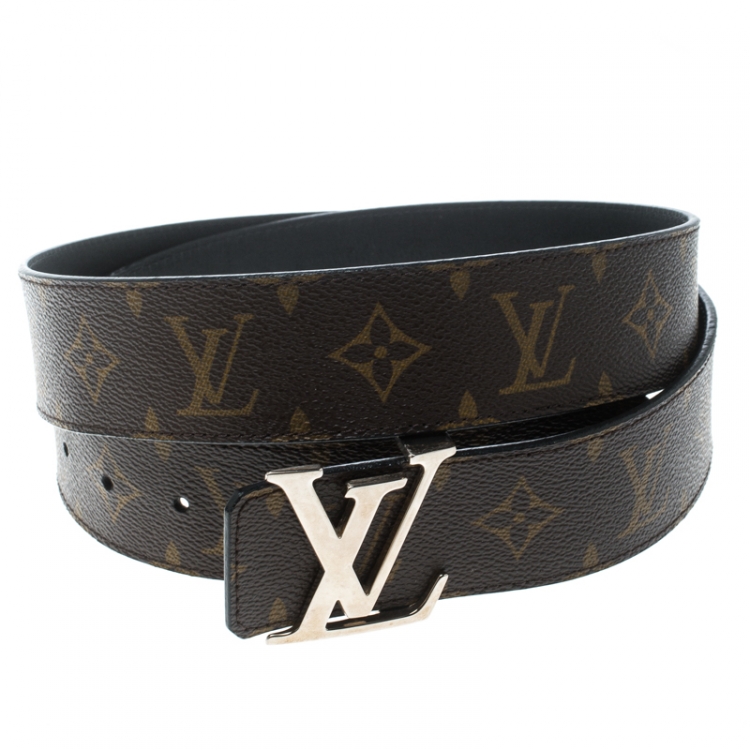Initiales leather belt Louis Vuitton Black size 100 cm in Leather - 31655816