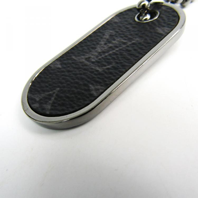 Pre Owned Louis Vuitton Monogram Eclipse Canvas ID Tab Bag Charm and Key Holder