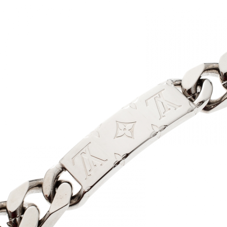 Louis Vuitton Monogram Palladium Finish Chain Link Bracelet Louis ...