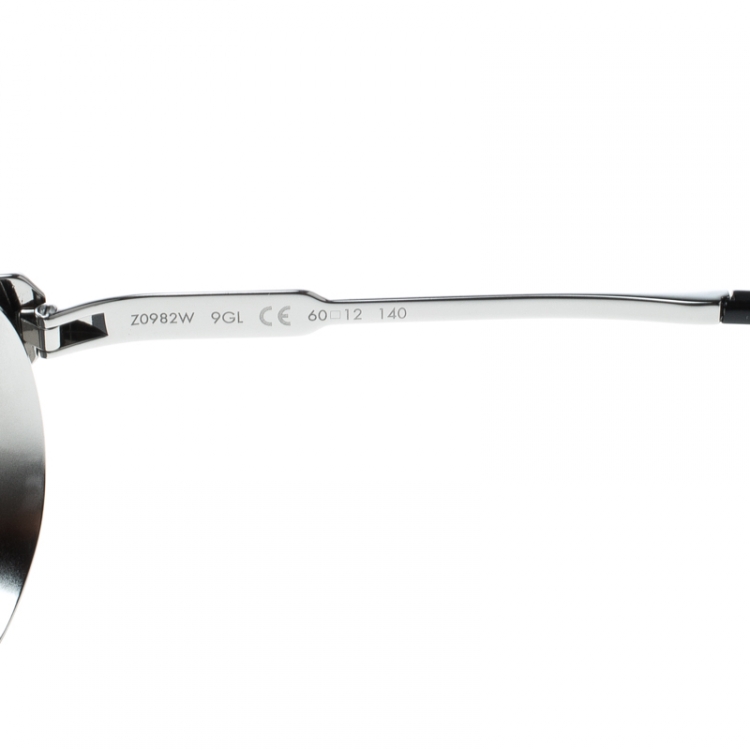 Pre Owned Louis Vuitton Silver/ Grey Z0982W Skyline Glacier Aviator Sunglasses
