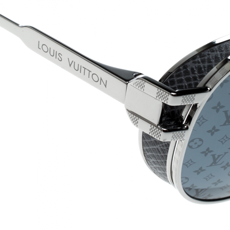 Pre Owned Louis Vuitton Silver/ Grey Z0982W Skyline Glacier Aviator Sunglasses