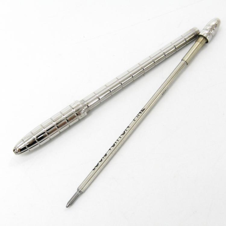 Pre Owned Louis Vuitton Silver Tone Agenda Ballpoint Pen