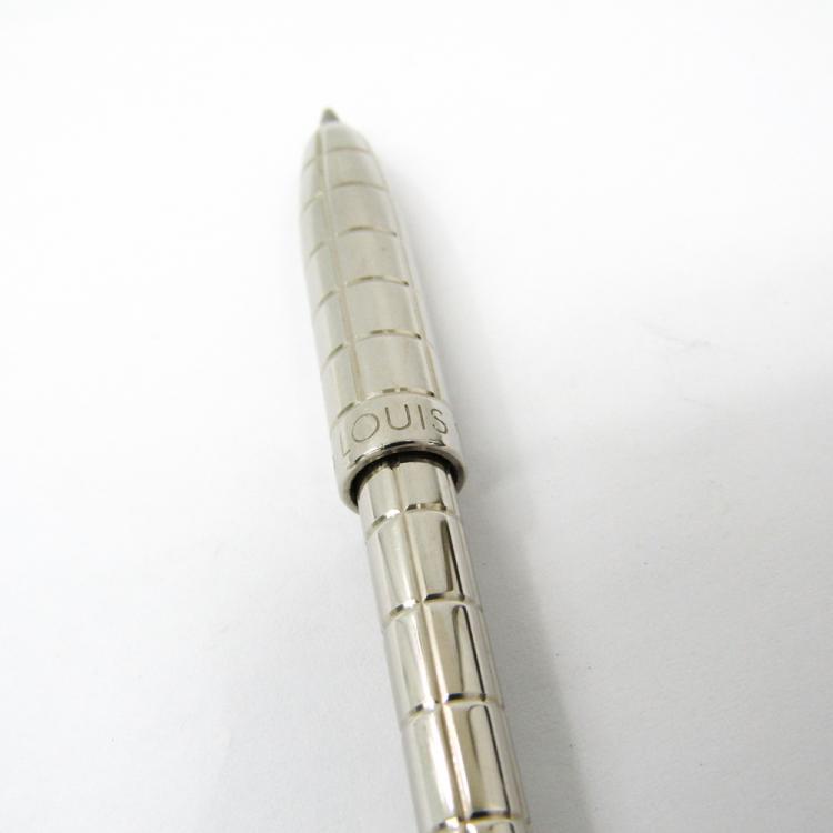 Pre Owned Louis Vuitton Silver Tone Agenda Ballpoint Pen