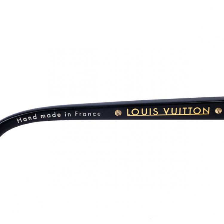 Pre Owned Louis Vuitton Black and Gold Evidence Men Sunglasses