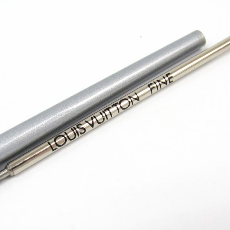 Pre Owned Louis Vuitton Silver Tone Stylo Agenda GM Ballpoint Pen