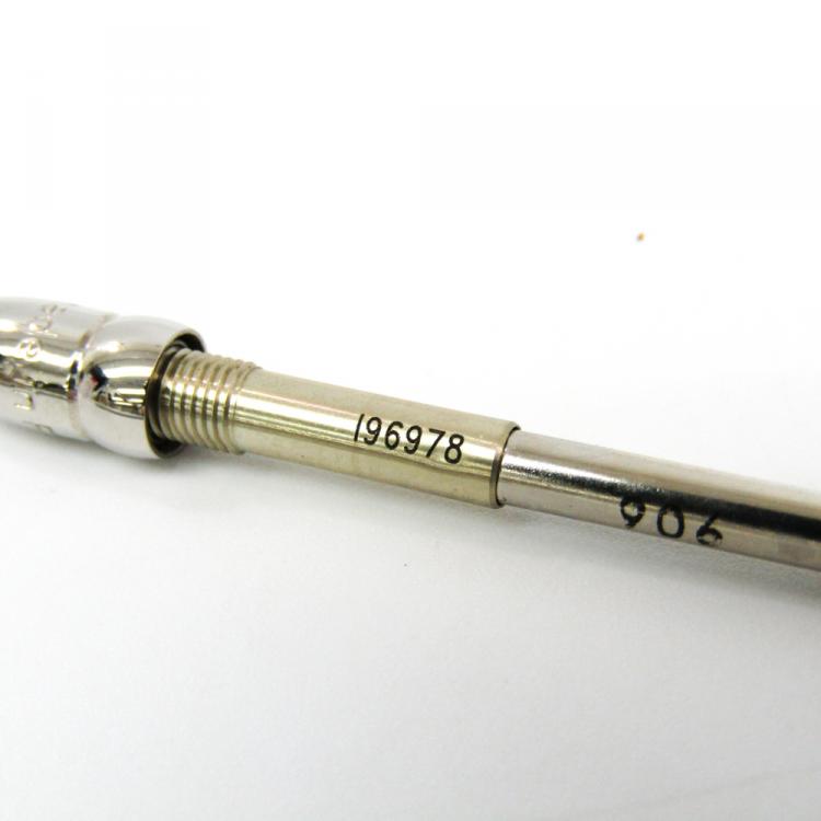 Pre Owned Louis Vuitton Silver Tone Stylo Agenda GM Ballpoint Pen