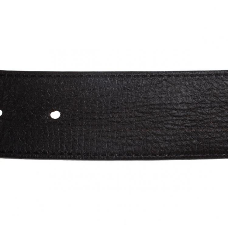 Pre Owned Louis Vuitton Utah Leather Initials Belt