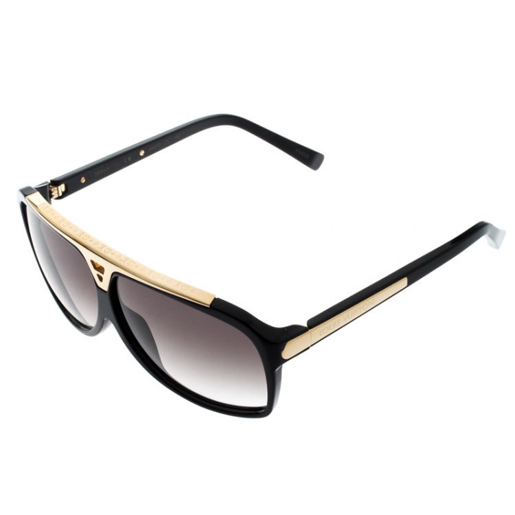 مملوكة مسبقًا Louis Vuitton Black Gold/ Black Gradient Evidence Z0350E Wayfarer Sunglasses