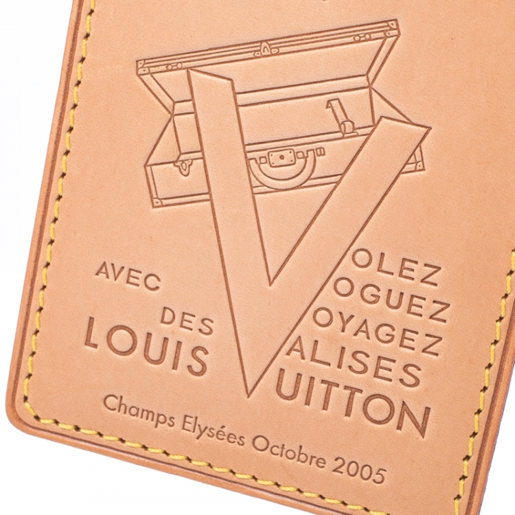 Pre Owned Louis Vuitton Beige Vachetta Leather Limited Edition Card Holder