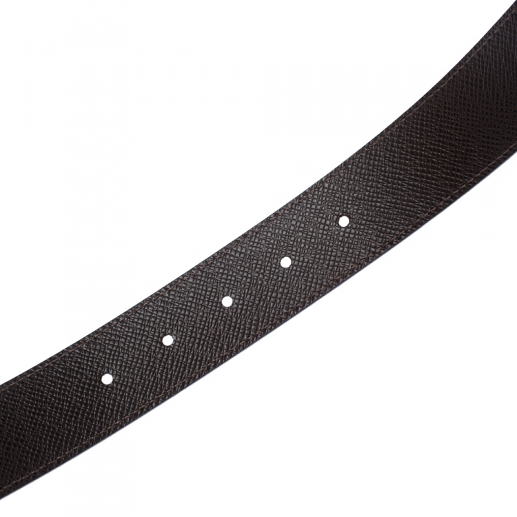 Pre Owned Louis Vuitton Damier Ebene Reversible Belt 90CM