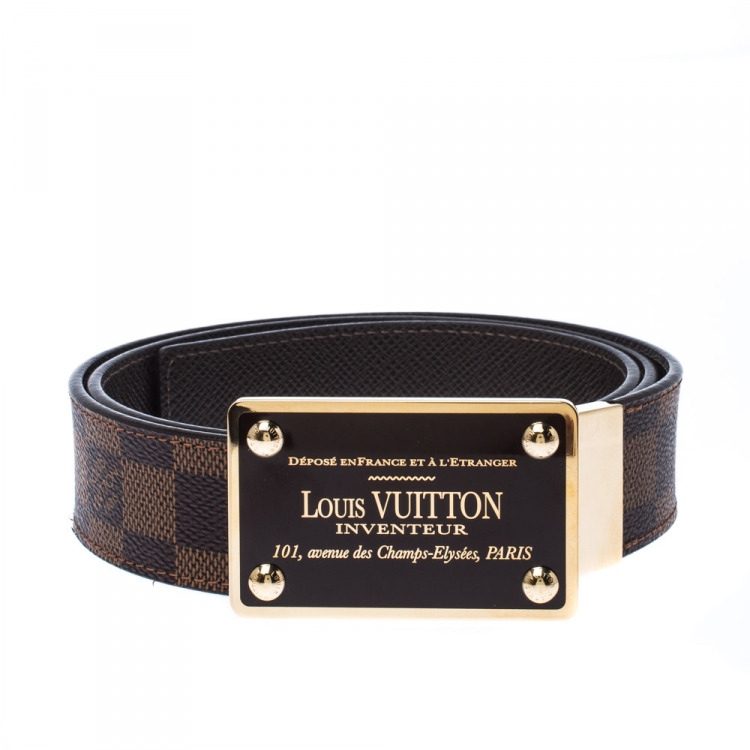 entusiastisk Udsøgt ost Louis Vuitton Damier Ebene Reversible Belt 90CM Louis Vuitton | TLC