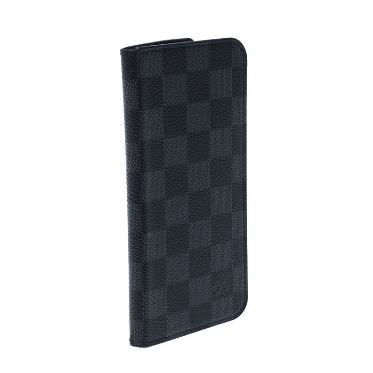 Pre Owned Louis Vuitton Damier Graphite Canvas iPhone 7&8 Folio Case