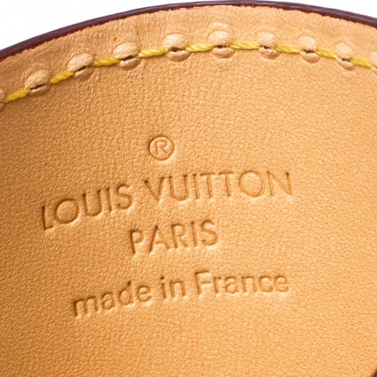 Pre Owned Louis Vuitton Beige Leather New Article-Free Card Holder           
