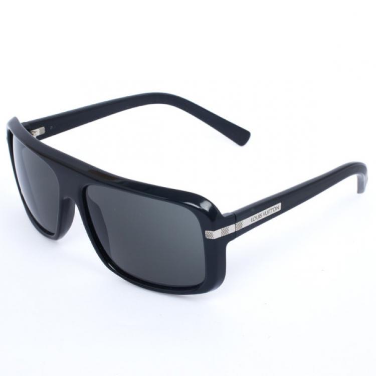 Pre Owned Louis Vuitton Black Possession Carre Mens Sunglasses