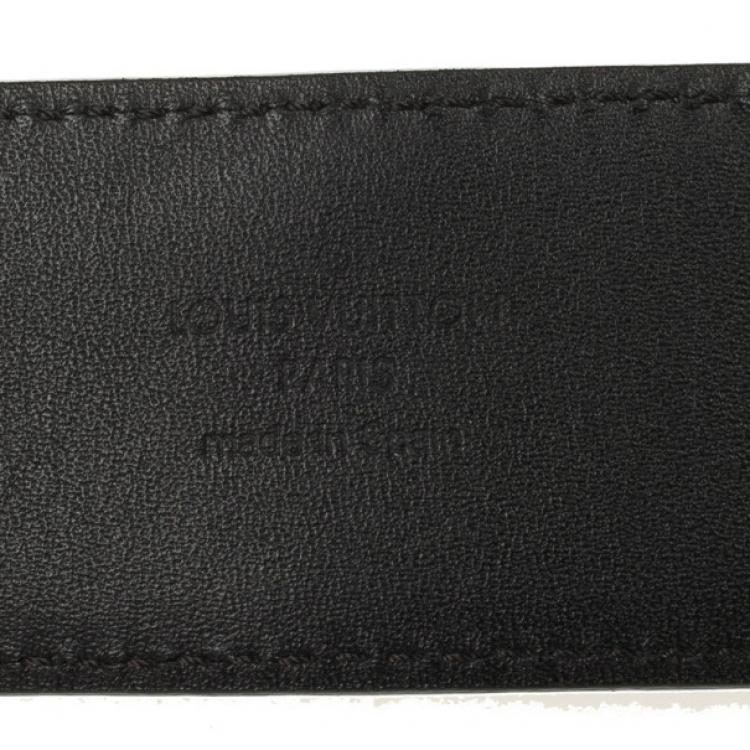 Pre Owned Louis Vuitton Damier Graphite Initials Belt 95 CM